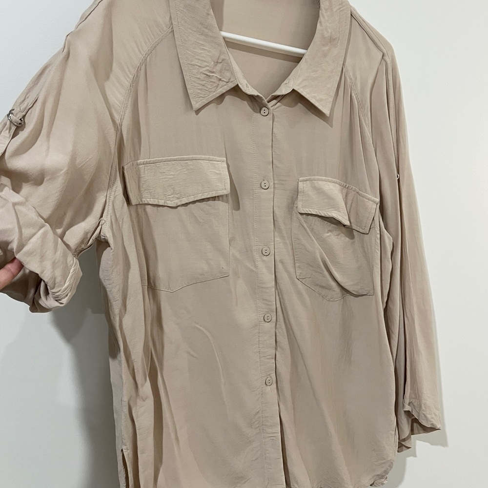 Zara adjusted sleeves shirt very soft normal causul